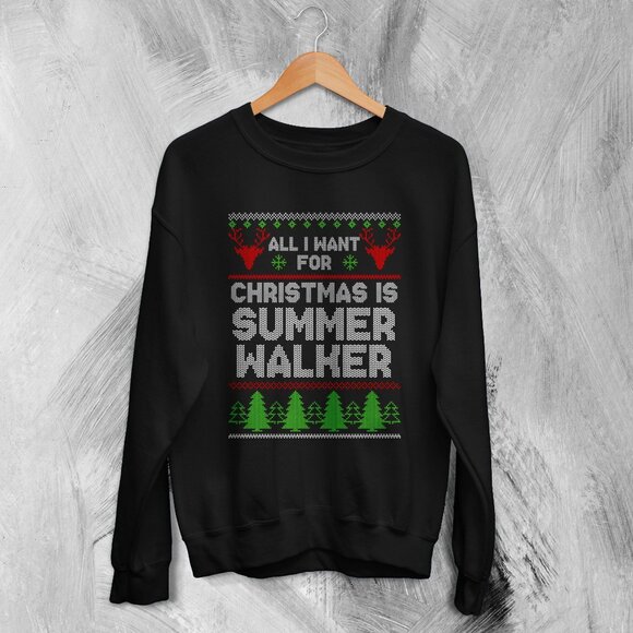 Summer Walker RB Ugly Christmas Cozy Festive Holiday Music Graphic Sweatshirt - Picture 1 of 5